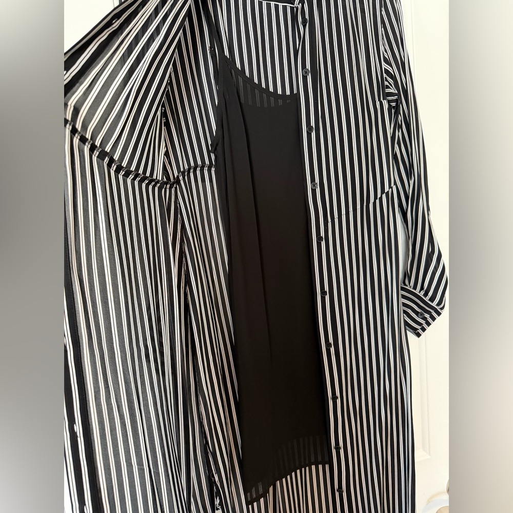 NWOT Michael Kors silk blend striped maxi dress - Picture 15 of 16